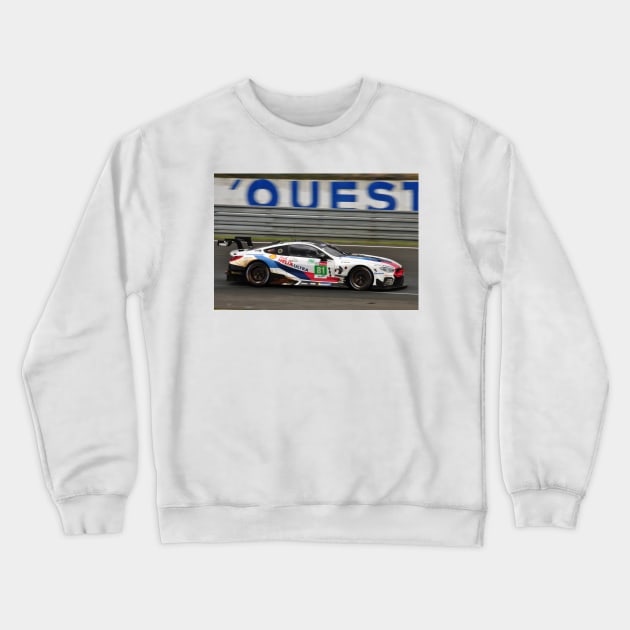 BMW M8 GTE 24 Hours of Le Mans 2018 Crewneck Sweatshirt by Andy Evans Photos